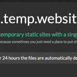 *​.temp​.website 一键部署一天有效期的临时静态文件